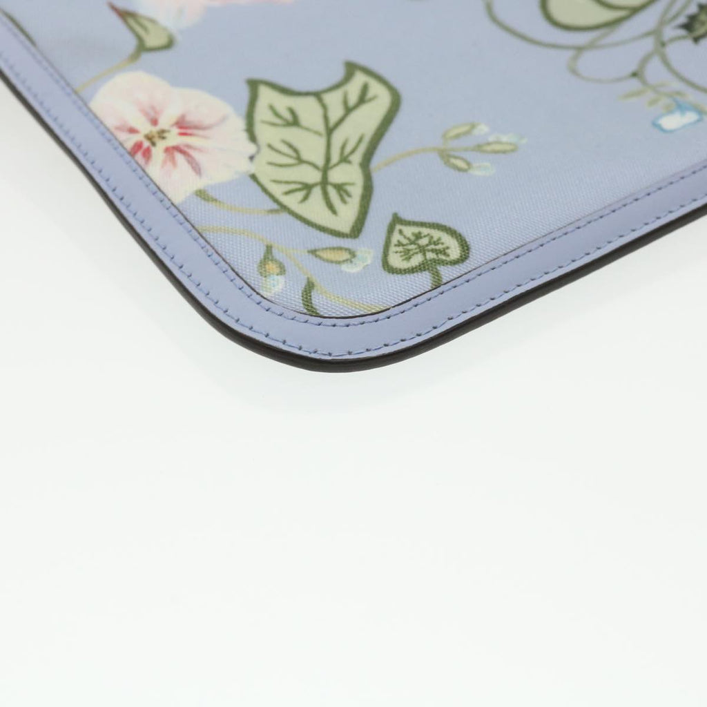 GUCCI botanical illustration Clutch Bag Canvas Blue 379277 34316