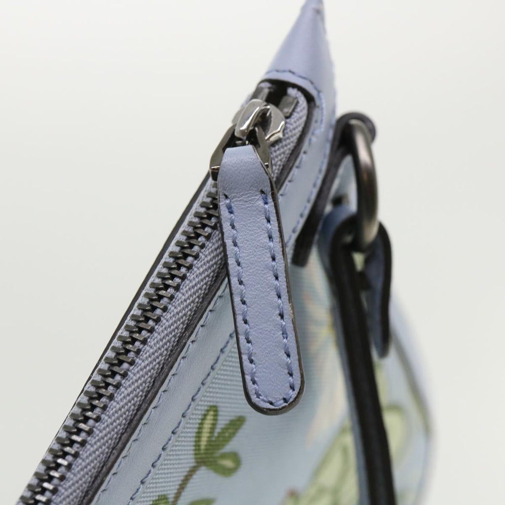 GUCCI botanical illustration Clutch Bag Canvas Blue 379277 34316