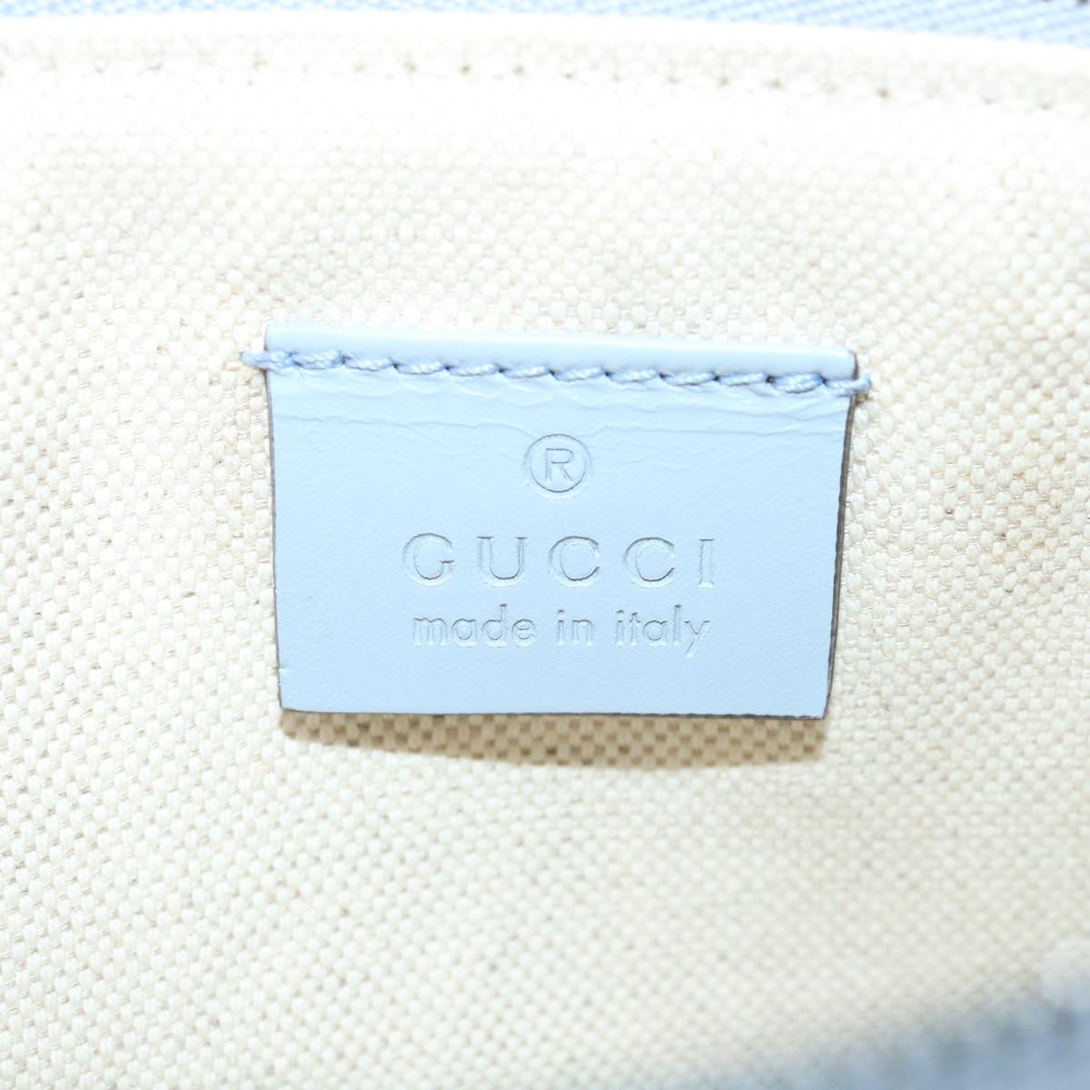 GUCCI botanical illustration Clutch Bag Canvas Blue 379277 34316