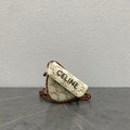 GLAMI Mini Triangle In Triomphe Canvas With GLAMI Print White For Women 8in/21cmÃƒâ€šÃ‚Â 