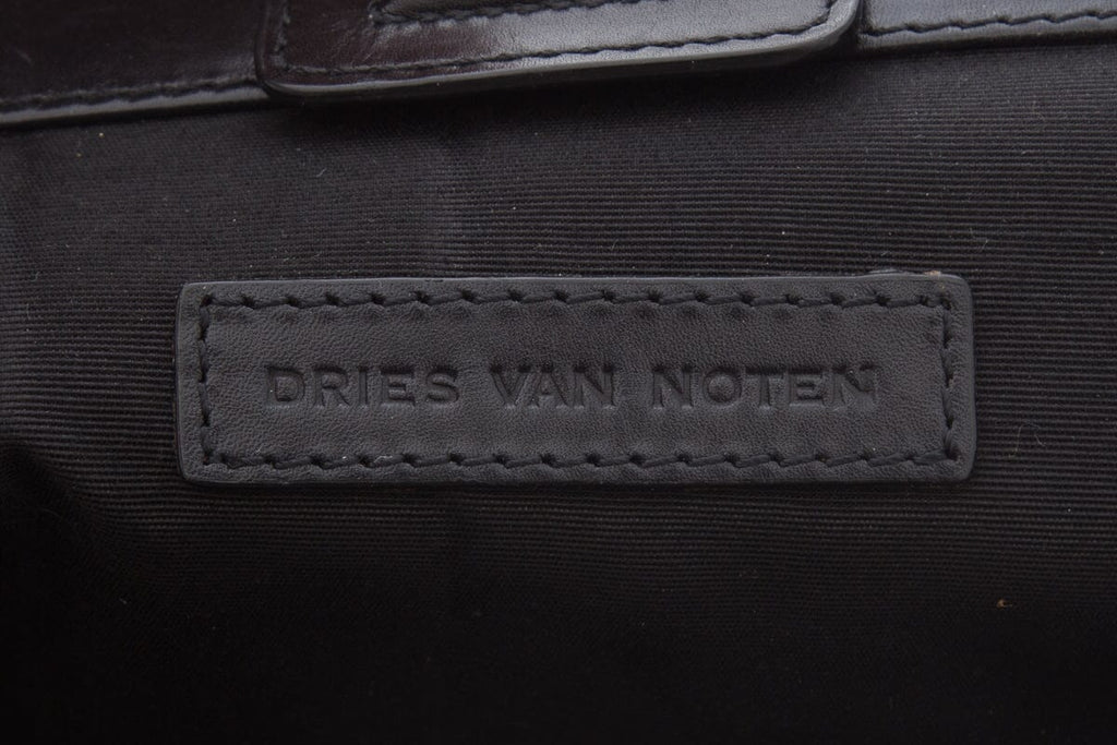 Dries Van Noten Black Multicolor Jeweled Clutch