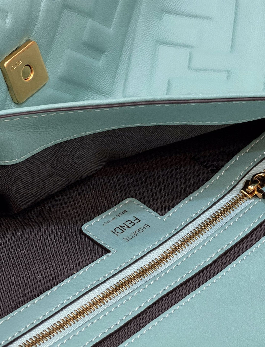 FI Baguette MeGLAMIum Mint Green Bag For Woman 27cm/10.5in 8BR600A72VF1IV6