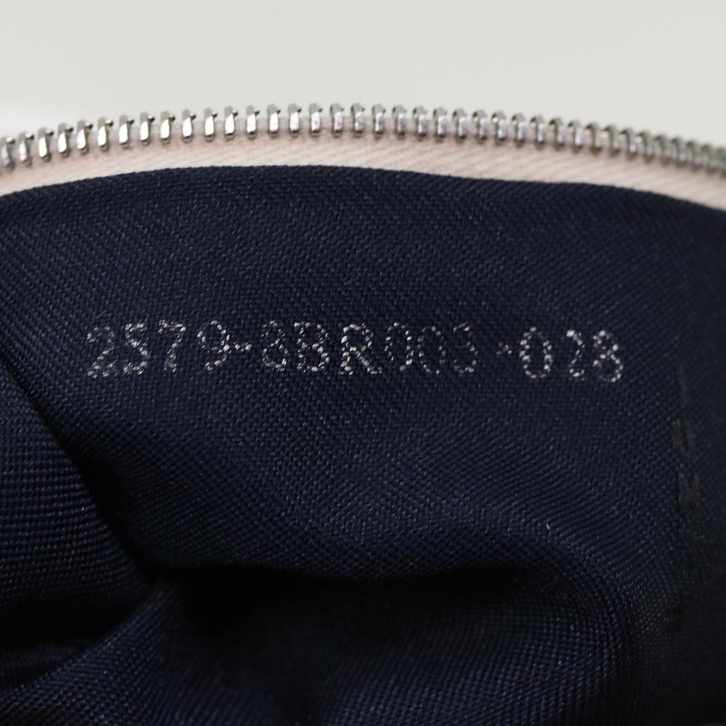 FENDI Zucchino Canvas Shoulder Bag Navy 34615