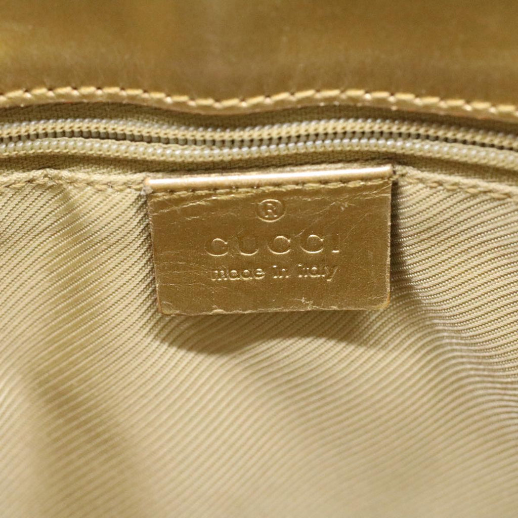 GUCCI GG Canvas Shoulder Bag Blue Champagne Gold 0021099 34623