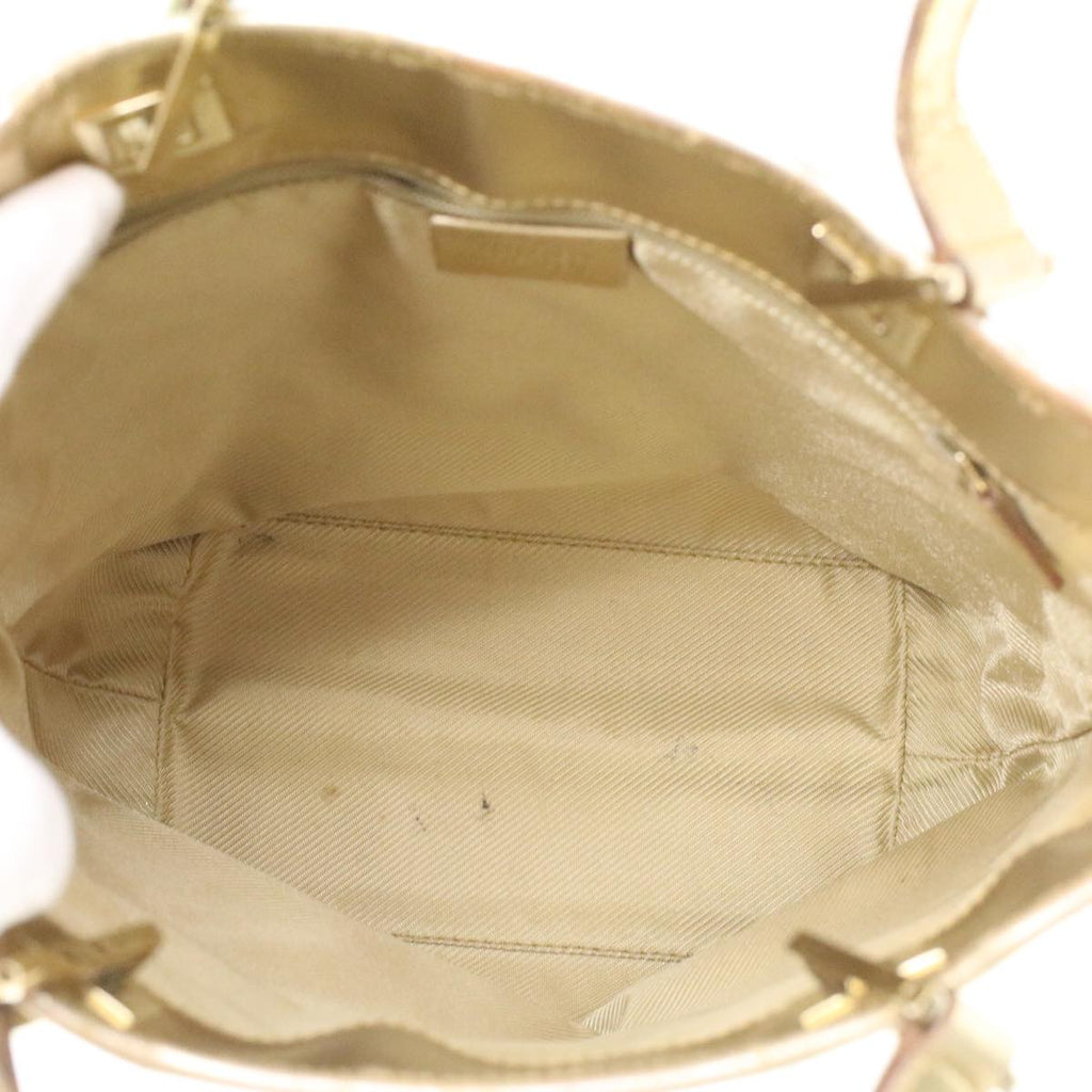 GUCCI GG Canvas Shoulder Bag Blue Champagne Gold 0021099 34623