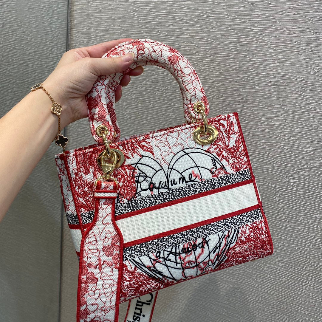 GLAMI MeGLAMIum Lady D-Lite Bag, Red Handbags, Crossbody Bags, 24cm CD