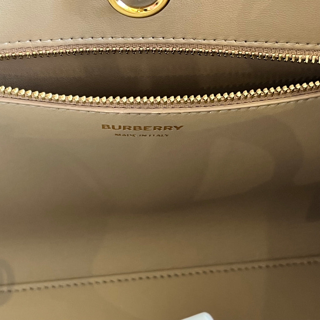 BURBERRY Frances Mini Grainy Calfskin Tote Bag