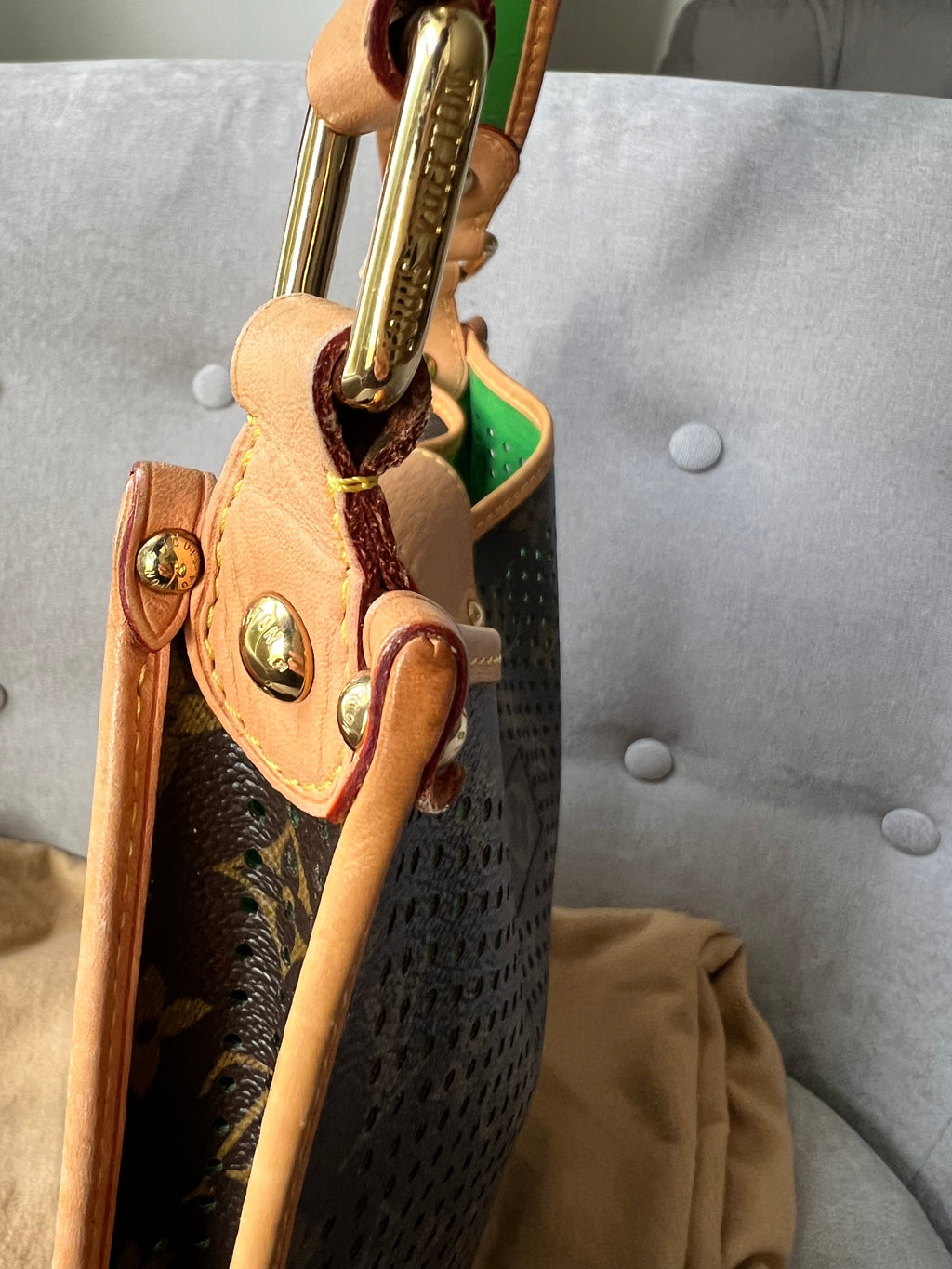 Louis Vuitton Perforated Monogram Green Musette Bag