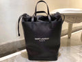 GLAMI Teddy MeGLAMIum Canvas Handle Bucket Tote Bag Black For Women 13in/33cm YSL 551595 96W1E 1000