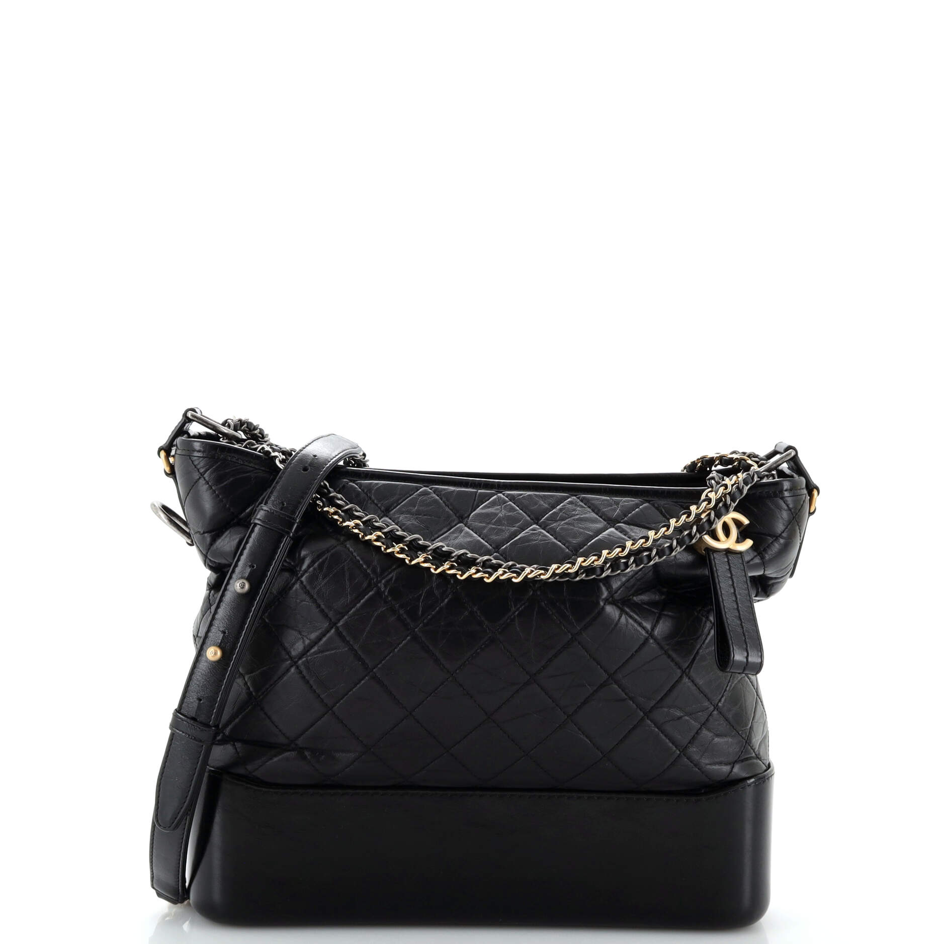 CHANEL Gabrielle Hobo Quilted Aged Calfskin Large