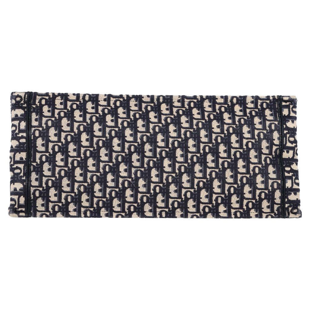 Christian Dior Large Oblique Book Totebag in Navy Blue Canvas