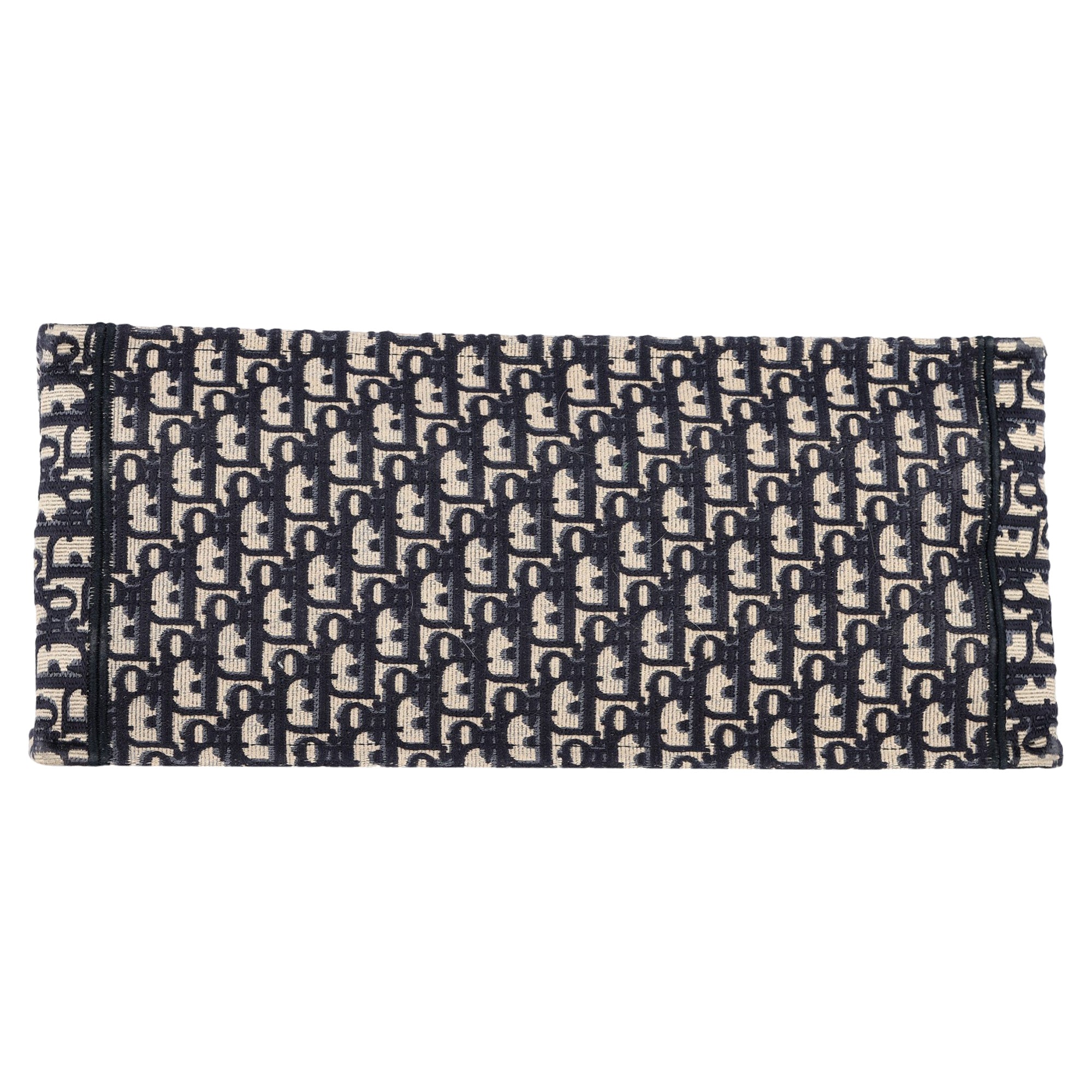 Christian Dior Large Oblique Book Totebag in Navy Blue Canvas