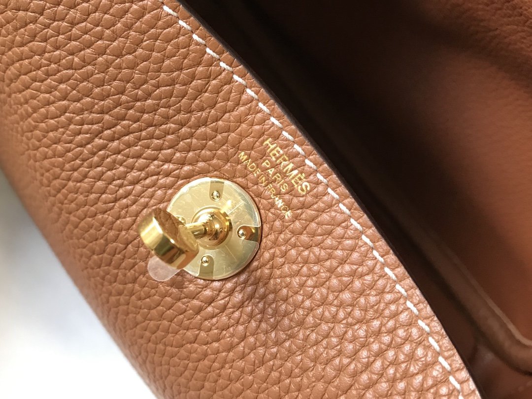 GLAMI Mini Lindy Brown For Women Gold Toned Hardware 7.5in/19cm
