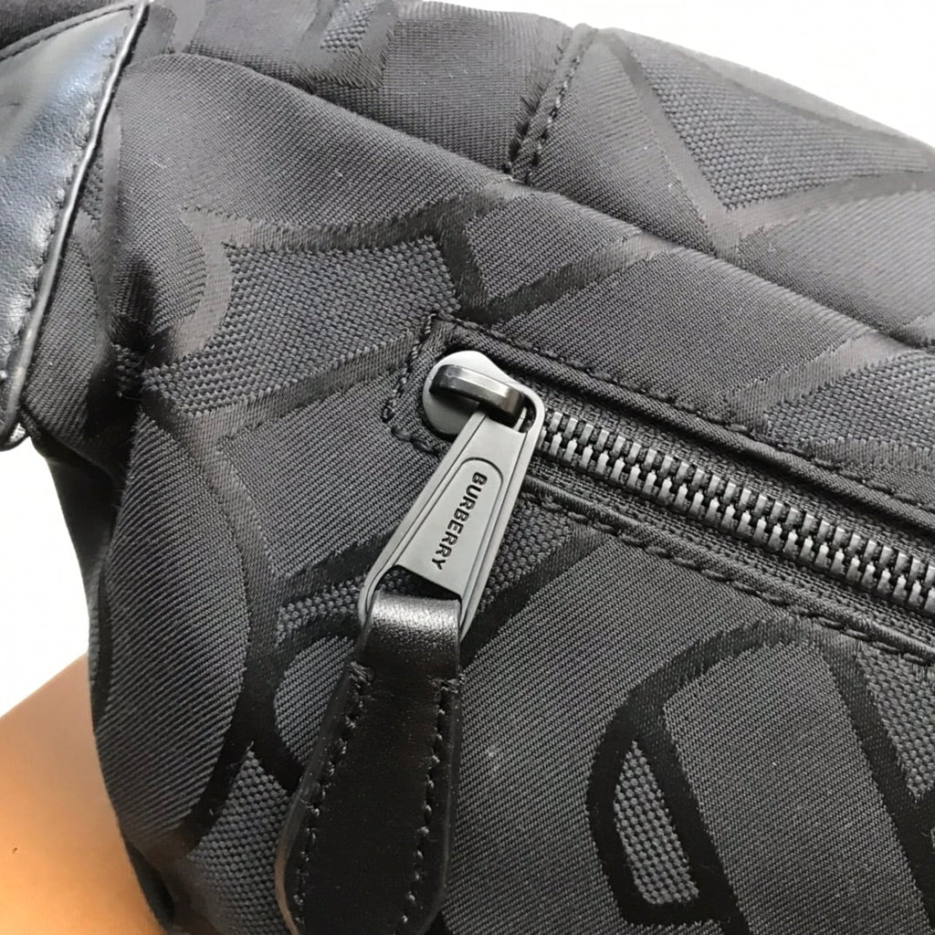 GLAMI Monogram Recycled Polyester Sonny Bum Bag Black For Men, Bags 12.2in/31cm