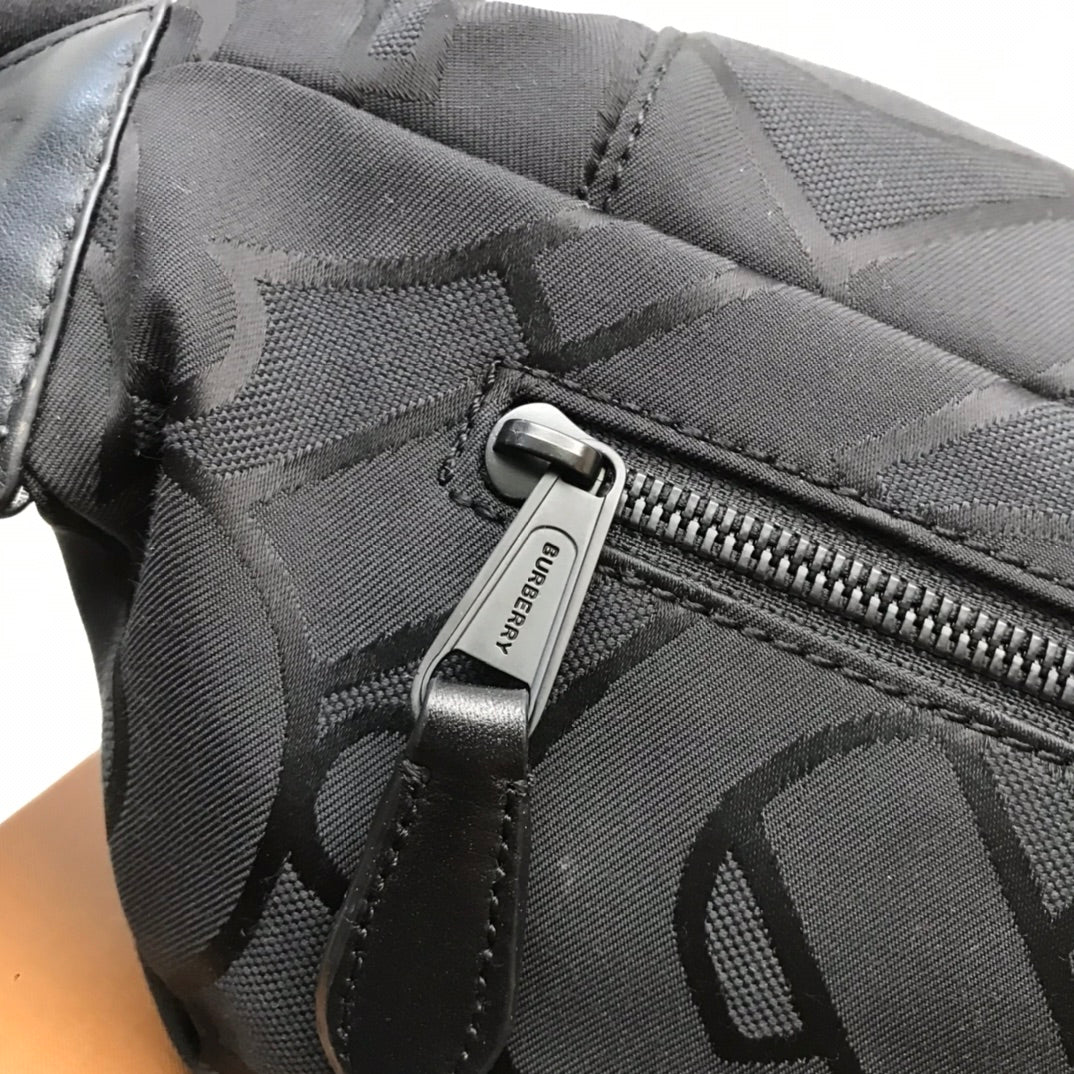 GLAMI Monogram Recycled Polyester Sonny Bum Bag Black For Men, Bags 12.2in/31cm