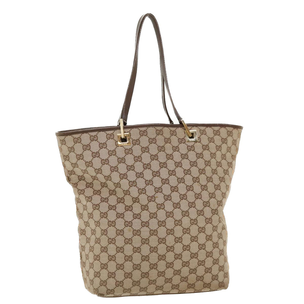 GUCCI GG Canvas Shoulder Bag Beige 1098 35367