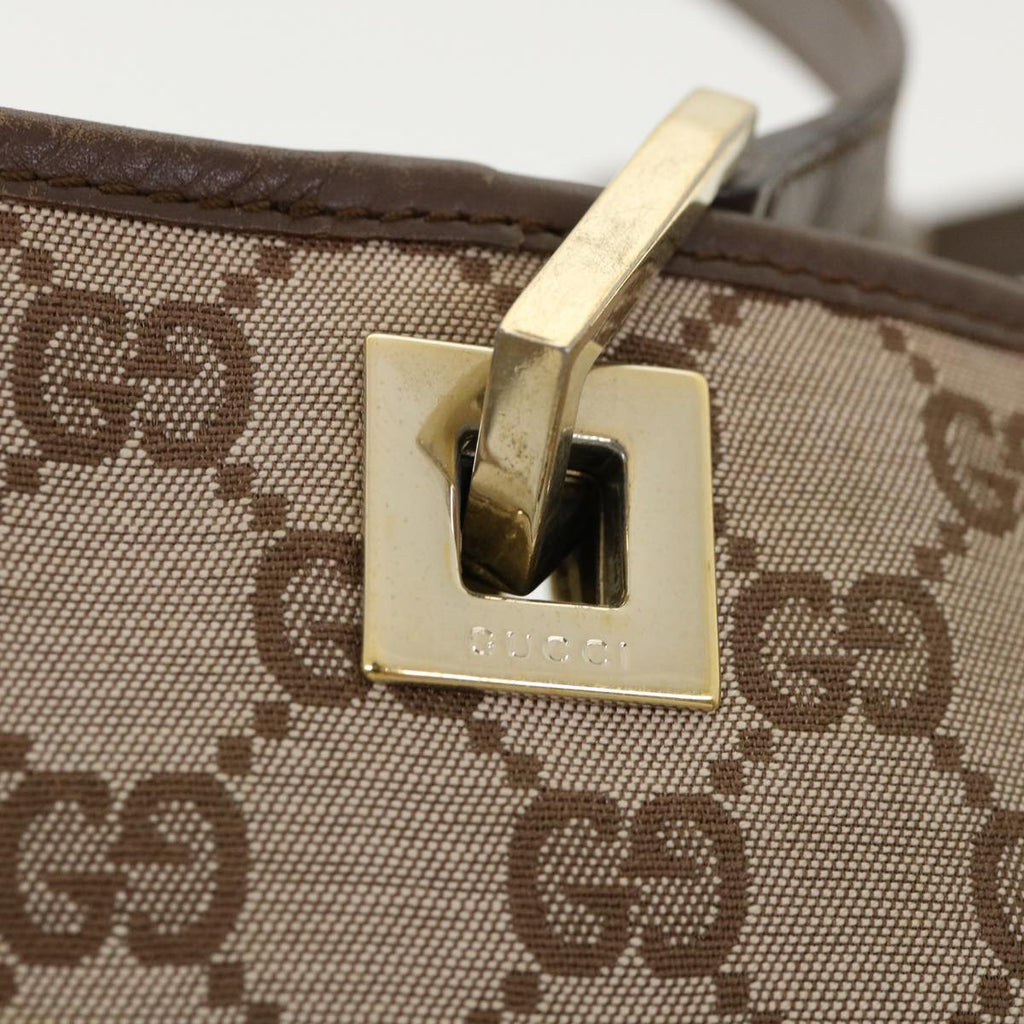 GUCCI GG Canvas Shoulder Bag Beige 1098 35367