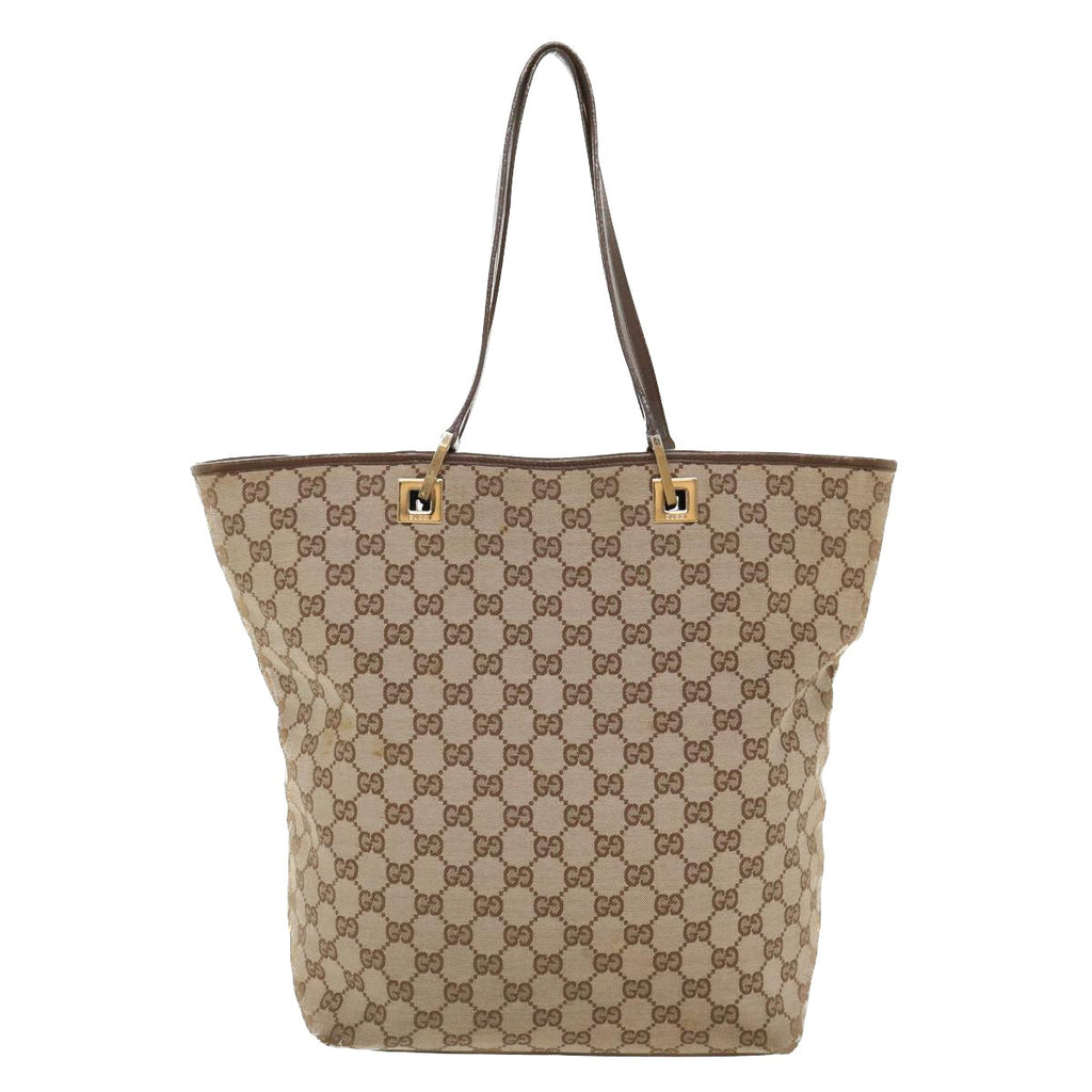 GUCCI GG Canvas Shoulder Bag Beige 1098 35367