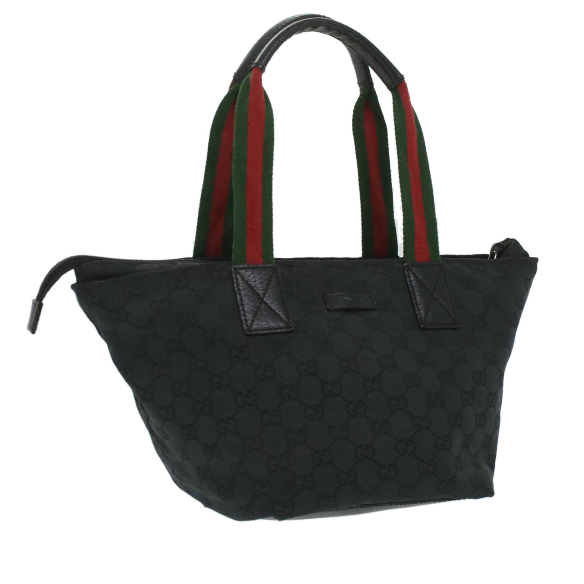 GUCCI GG Canvas Web Sherry Line Shoulder Bag Black Red Green 131228 35433
