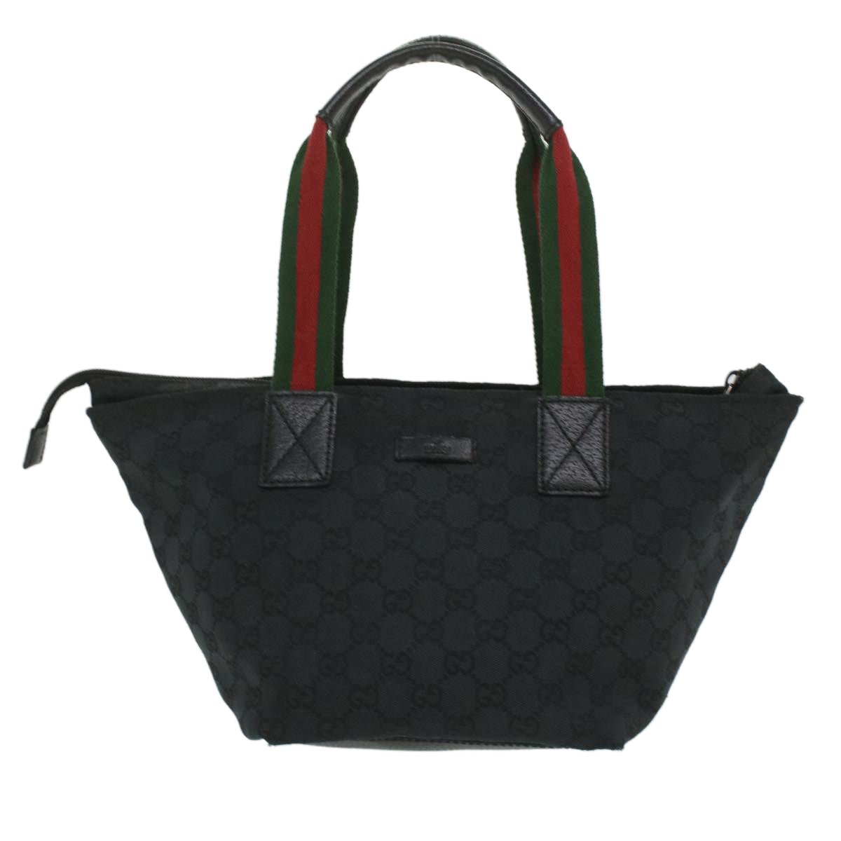GUCCI GG Canvas Web Sherry Line Shoulder Bag Black Red Green 131228 35433
