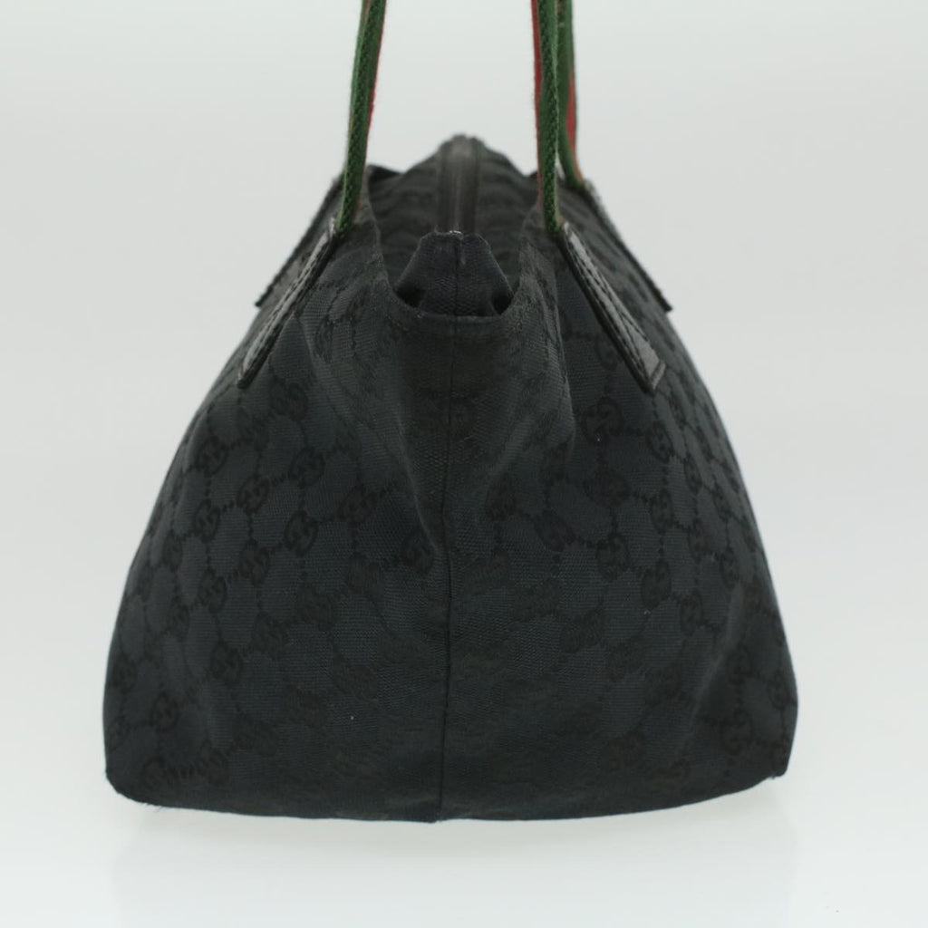 GUCCI GG Canvas Web Sherry Line Shoulder Bag Black Red Green 131228 35433
