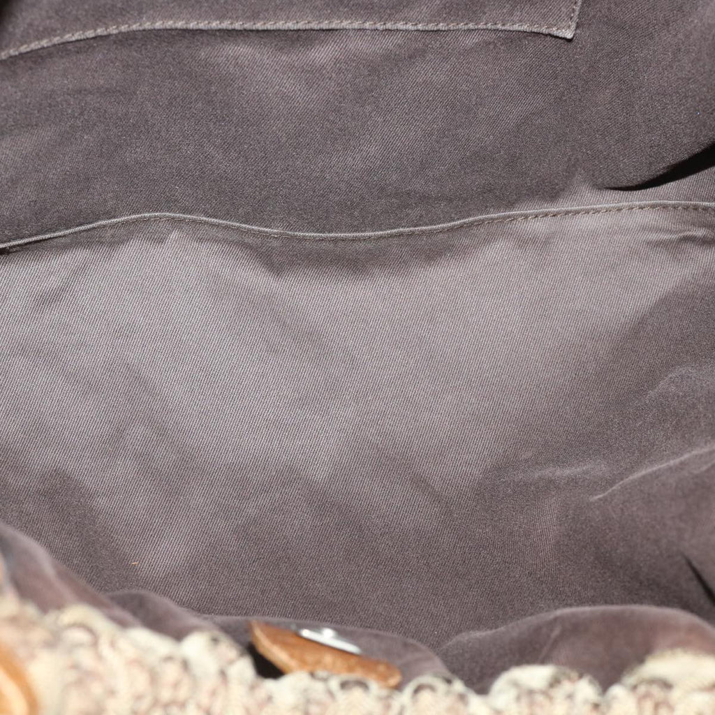 GUCCI GG Canvas Hand Bag Beige 76554 35571