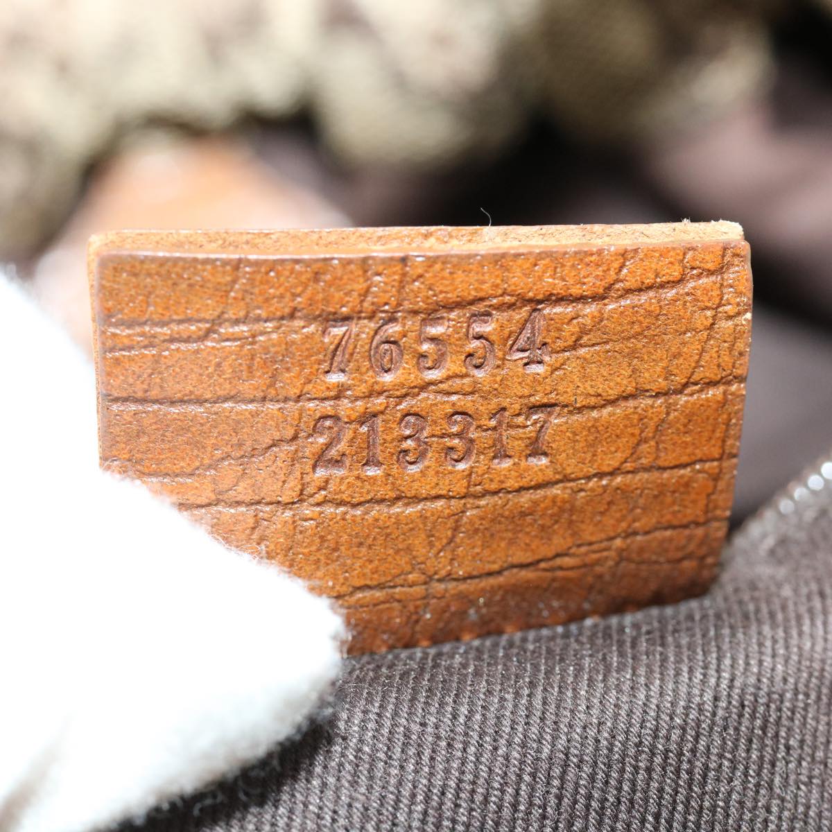 GUCCI GG Canvas Hand Bag Beige 76554 35571