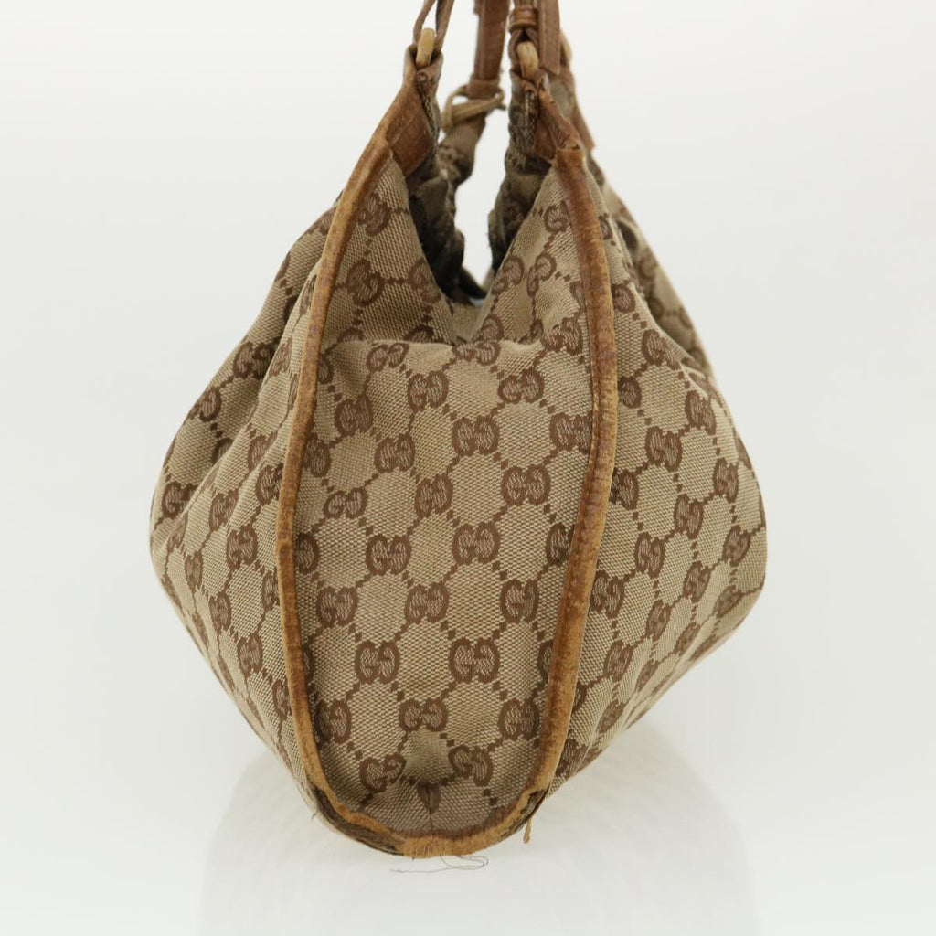 GUCCI GG Canvas Hand Bag Beige 76554 35571