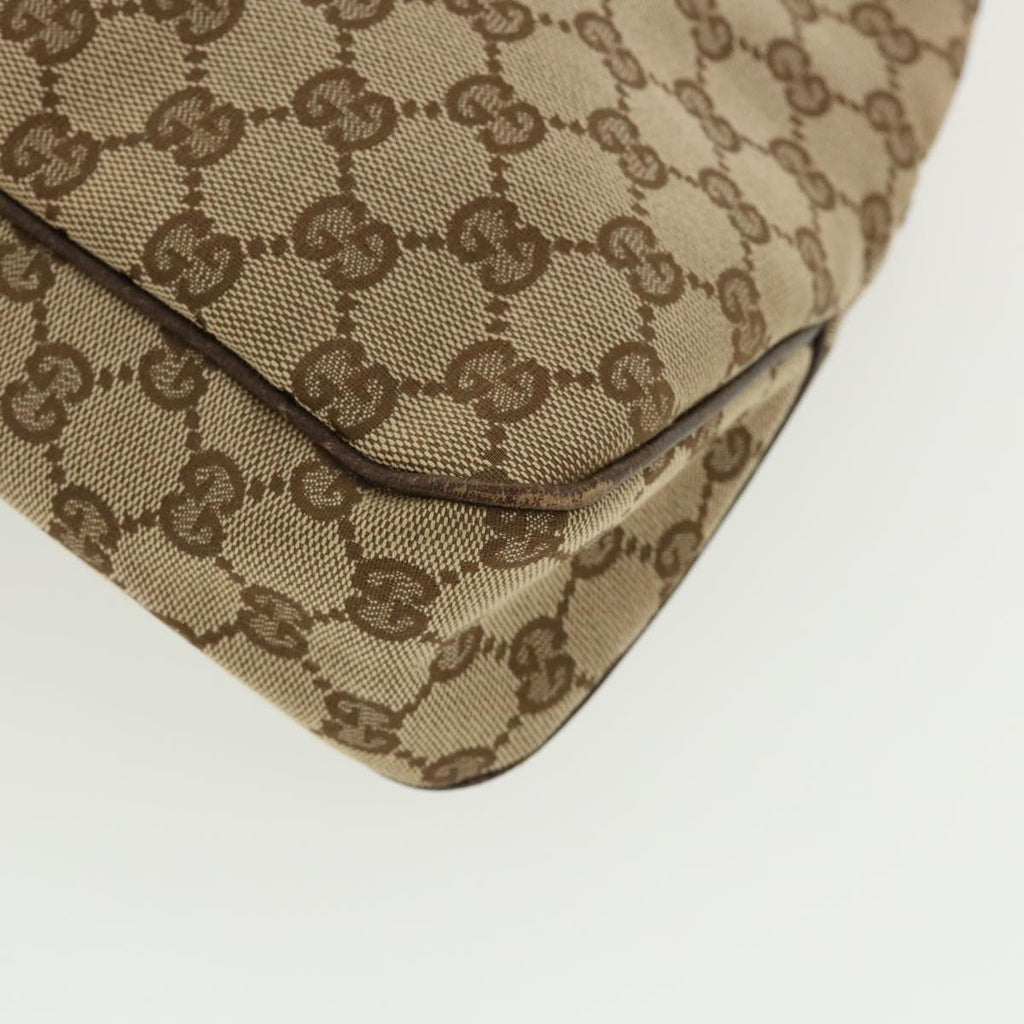GUCCI GG Canvas Shoulder Bag Beige 121023 35573