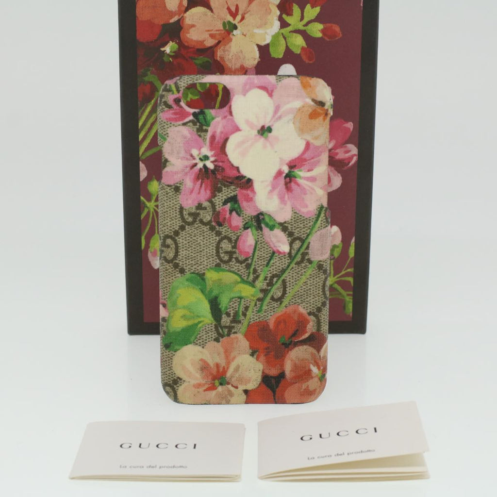 GUCCI GG Canvas Floral Print iPhone 6S Case Beige Pink Green 35630