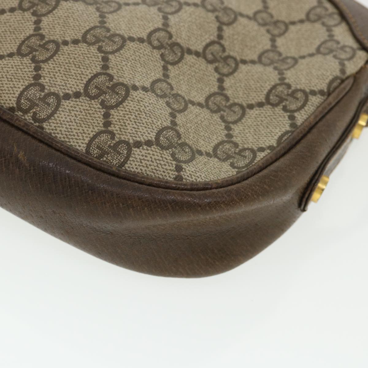GUCCI GG Canvas Shoulder Bag PVC Leather Beige Brown 35644