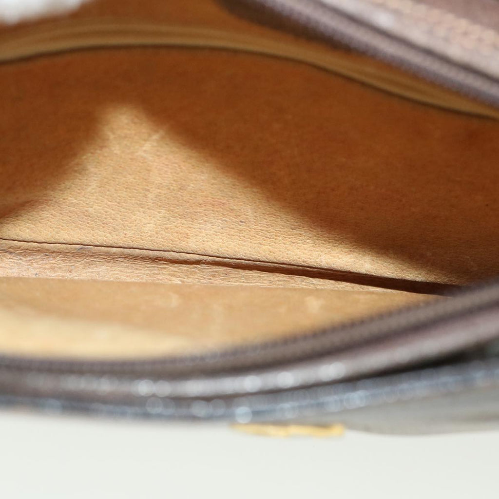 GUCCI GG Canvas Shoulder Bag PVC Leather Beige Brown 35644