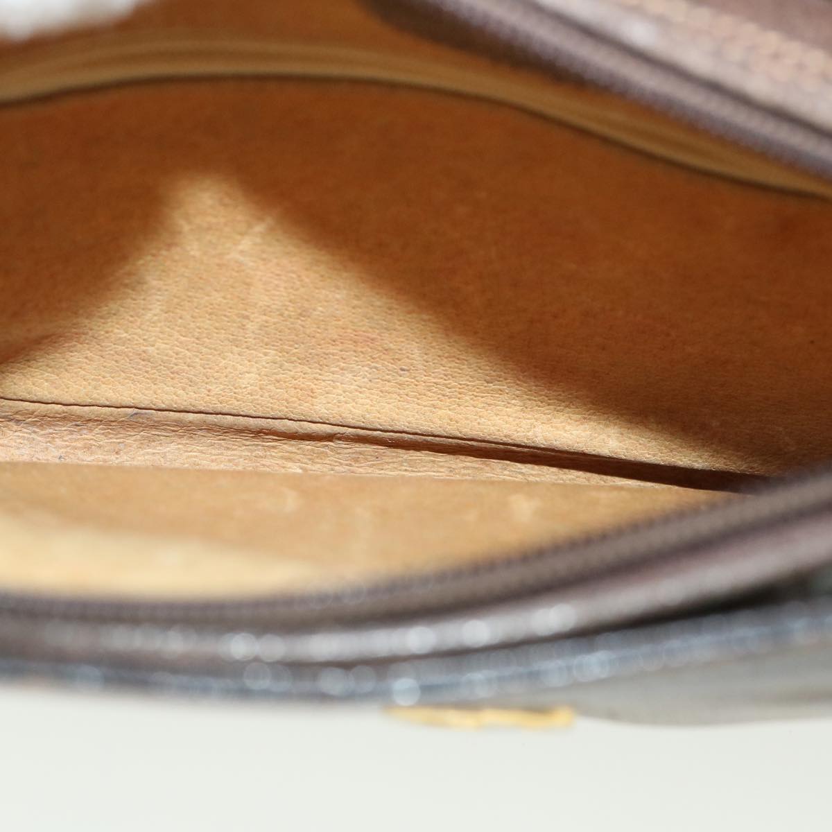 GUCCI GG Canvas Shoulder Bag PVC Leather Beige Brown 35644