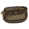 GUCCI GG Canvas Shoulder Bag PVC Leather Beige Brown 35644