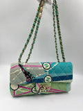 Chanel Eiffel Tower Canvas Flap Bag w 24K Gold Hardware