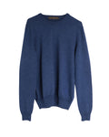 Louis Vuitton Elbow Patch Logo-Embroidered Sweater in Blue Wool
