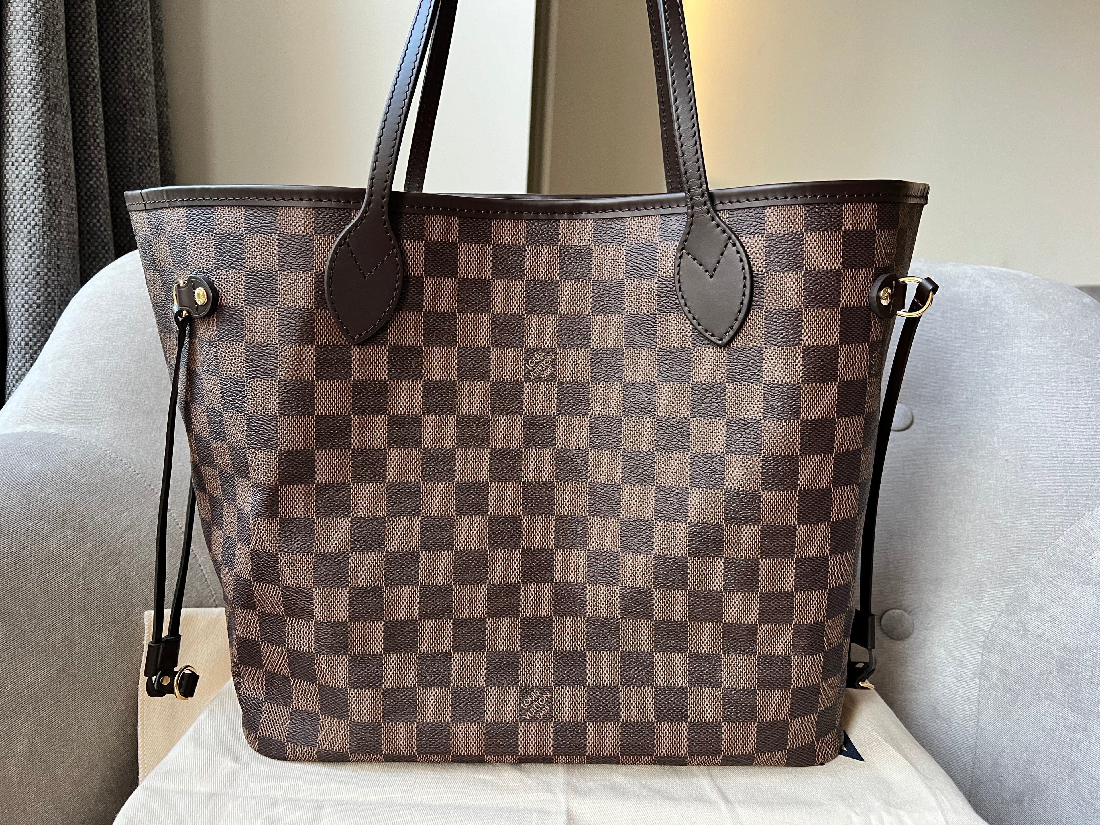 Louis Vuitton Neverfull MM Damier Ebene Rose Ballerine (RRP £1,410)
