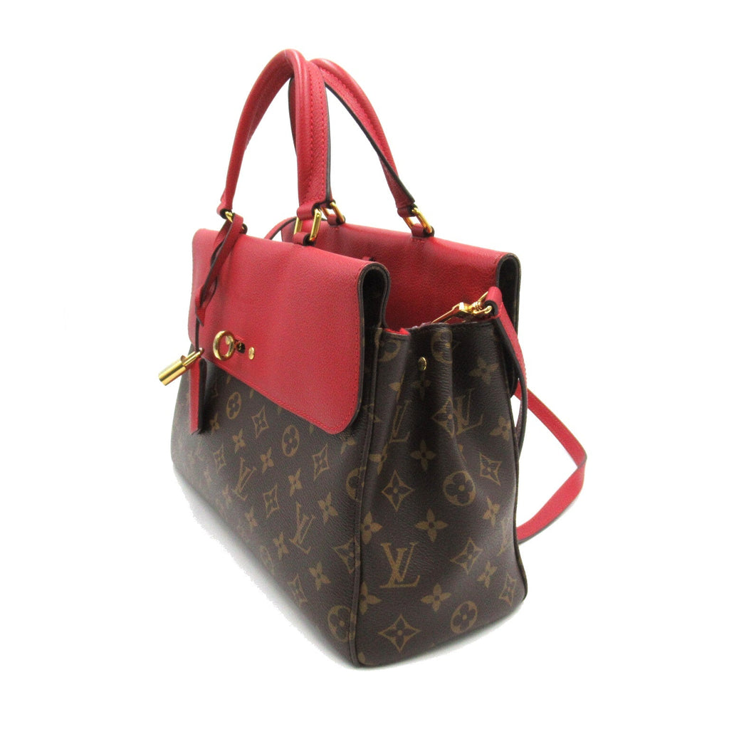 Louis Vuitton Louis Vuitton  2w Shoulder Bag PVC Coated Canvas Leather Monogram  Brown / Red M41738