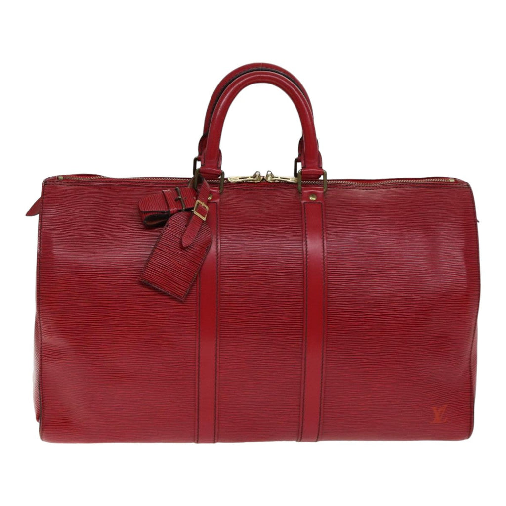 Louis Vuitton Keepall 45  Leather Travel Bag