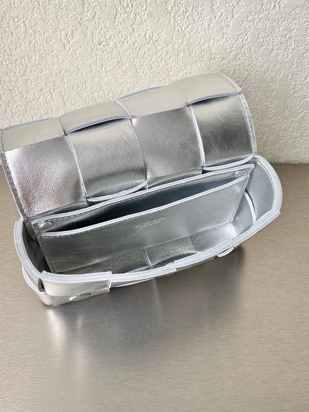 GLAMI Mini Cassette Crossbody Bag Silver, For Women, Bags 6.9in/17.5cm