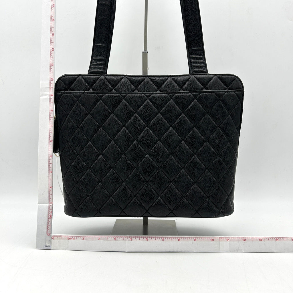 Pre-owned CHANEL Brown Lambskin Large Tote With Coco Mark Enamel WD332310