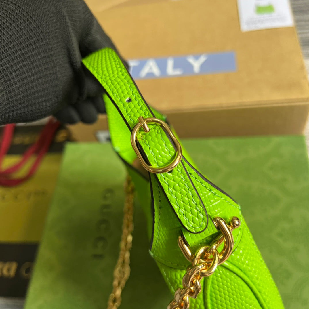 gg Jackie 1961 Lizard Mini Bag Yellow For Women, Women’s Bags 7.5in/19cm gg ‎