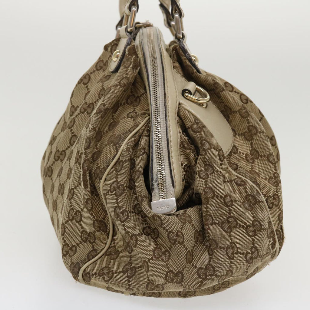 GUCCI GG Canvas Hand Bag 2way Beige 223974 36034