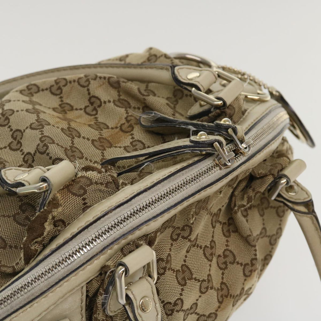 GUCCI GG Canvas Hand Bag 2way Beige 223974 36034