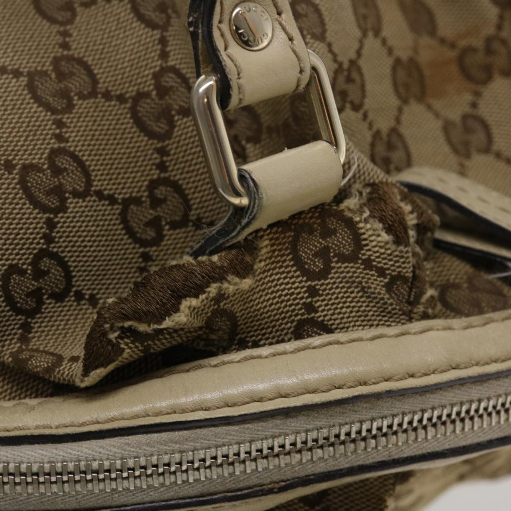 GUCCI GG Canvas Hand Bag 2way Beige 223974 36034