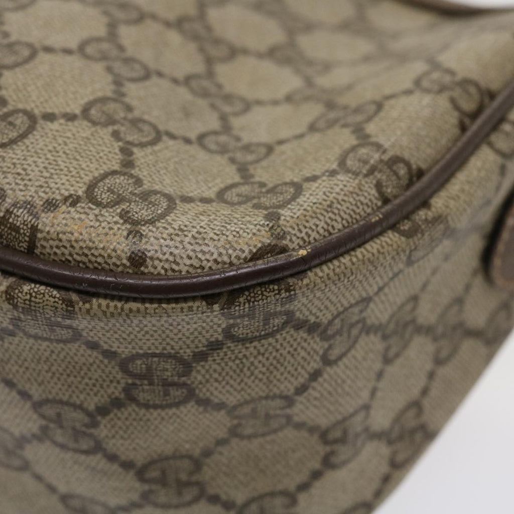 GUCCI Web Sherry Line Shoulder Bag PVC Leather Beige Green Red 36081