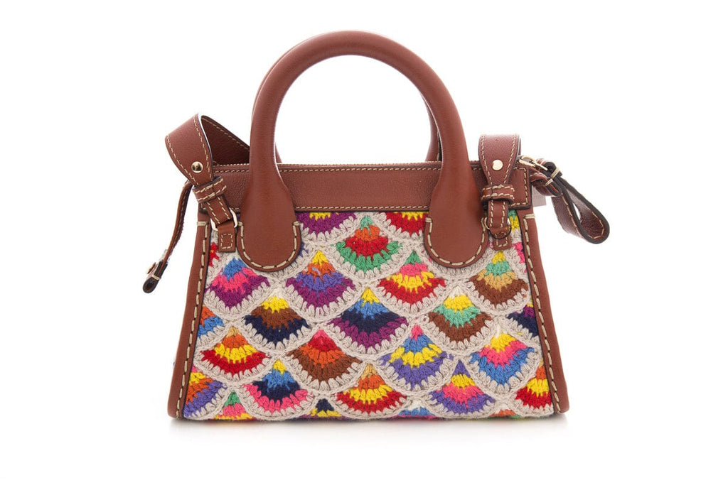Chloe Multi Crochet & Leather Handbag