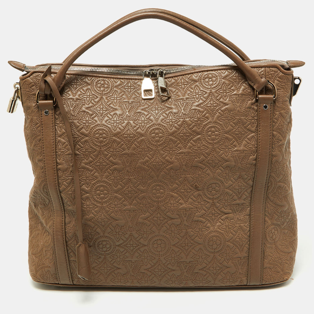 Louis Vuitton Gris Pearl Monogram Antheia Leather Ixia Mm Bag
