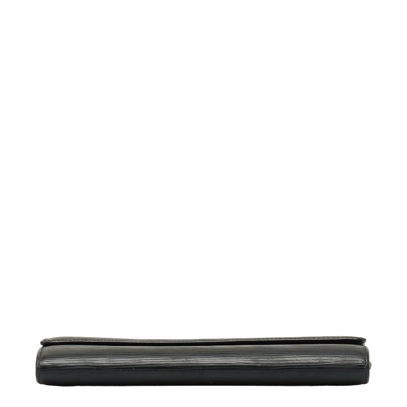Louis Vuitton Epi Pochette Portemoney Credity Long Wallet M63572 Noneir Black Leather  Louis Vuitton