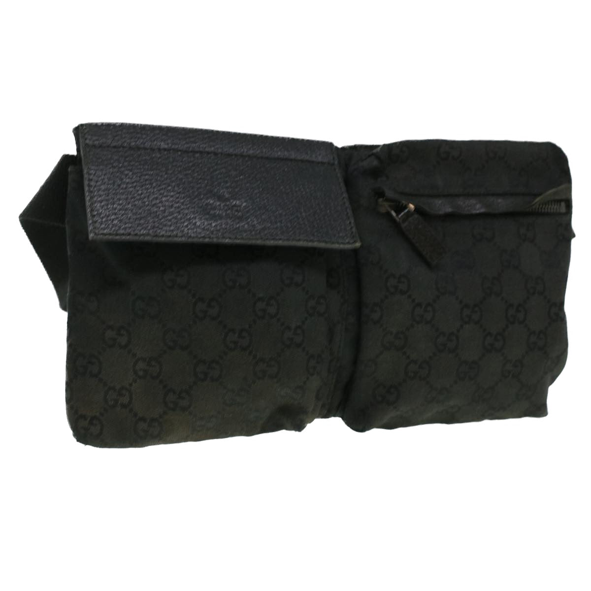 GUCCI GG Canvas Waist Bag Black 28566 36224